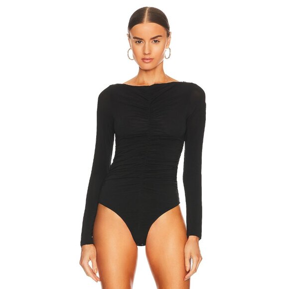 Citizens of Humanity Penelope Shirred Mesh Bodysuit S - Picture 1 of 9